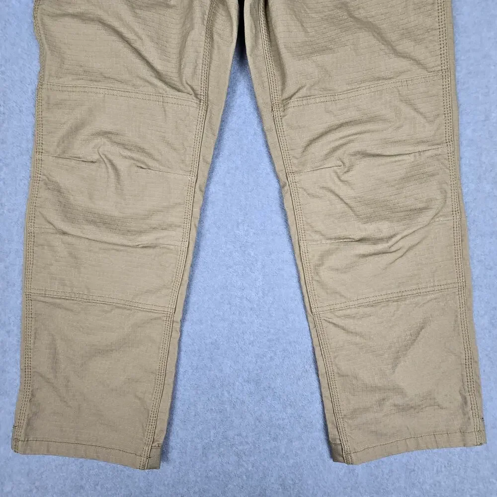 Ridgecut Toughwear 34x30 Beige Ripstop Work Pants Reinforced Double Knee - Picture 5 of 14